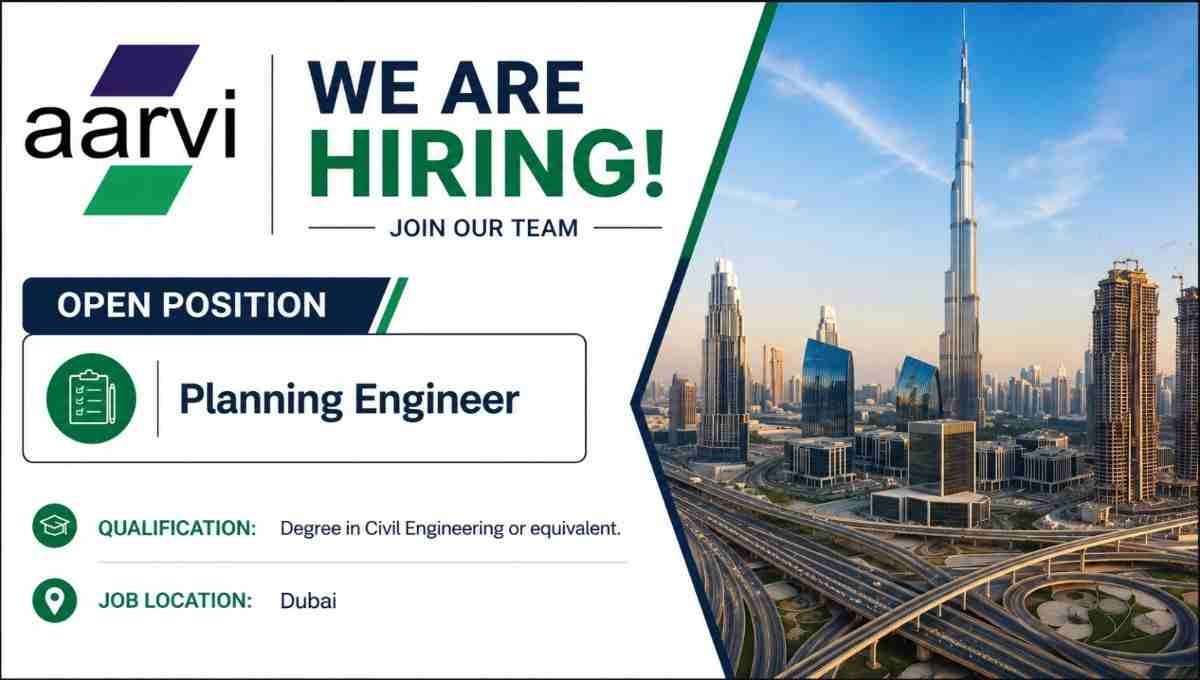 Planning Engineer Recruitment | Planning Engineer in Dubai Open Position Planning Engineer