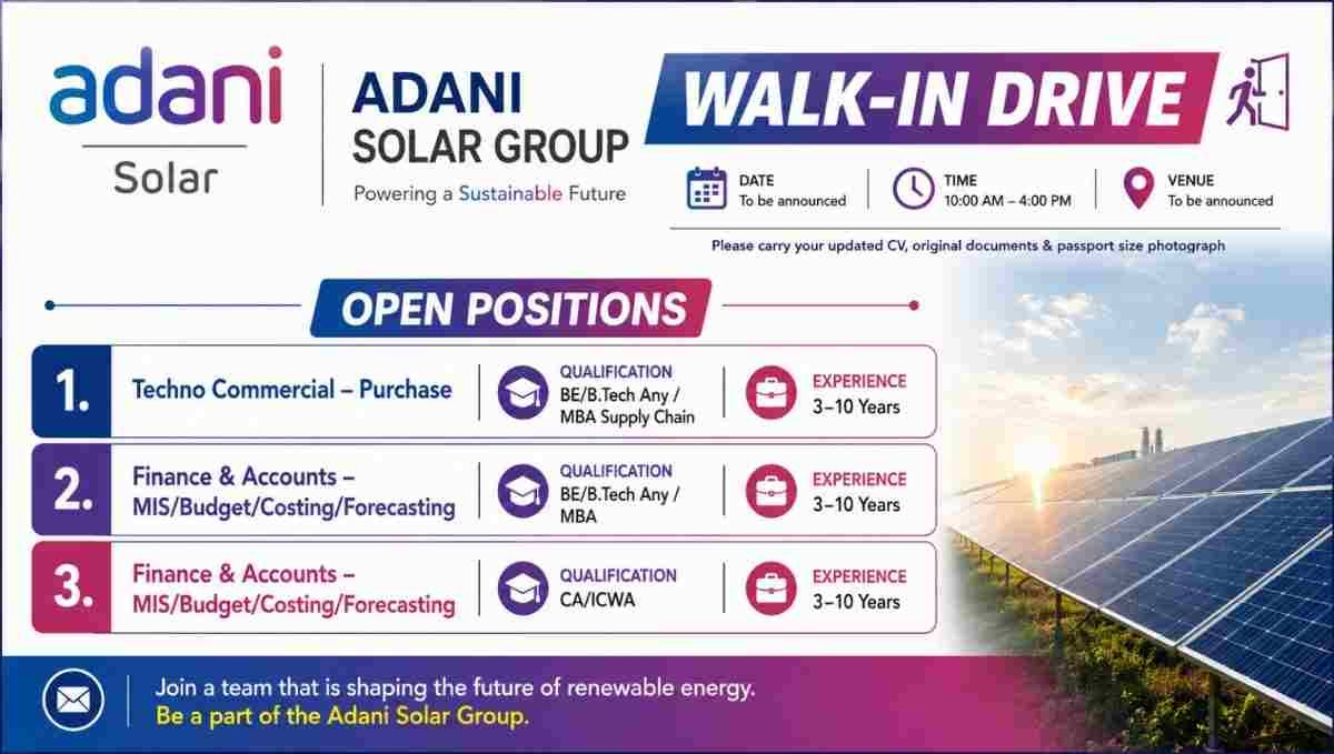 Adani Solar Group Walk-In Drive