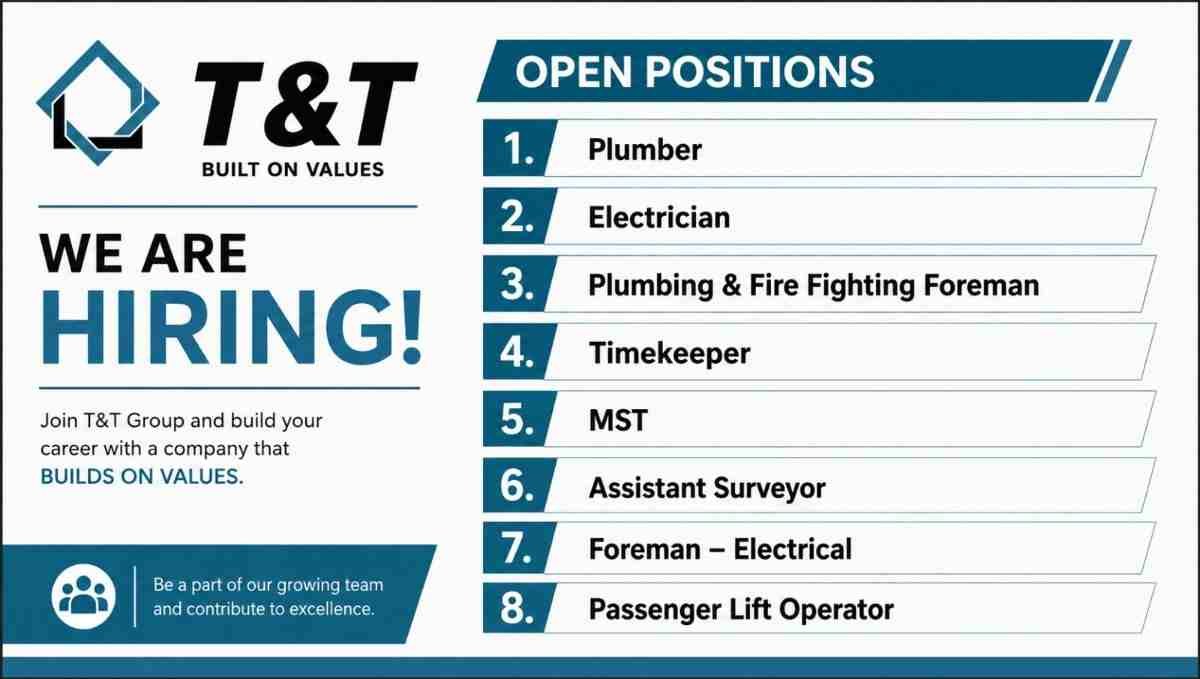T&T Group Recruitment 2026