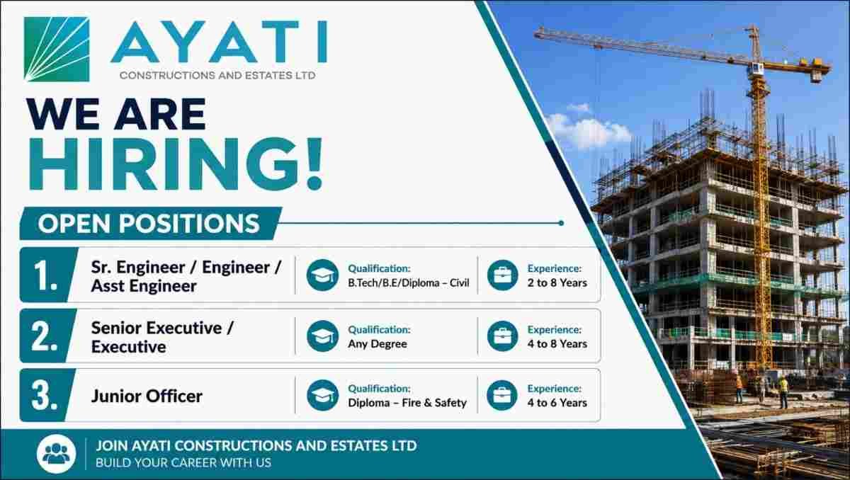 AYATI Constructions Estates LLP Recruitment