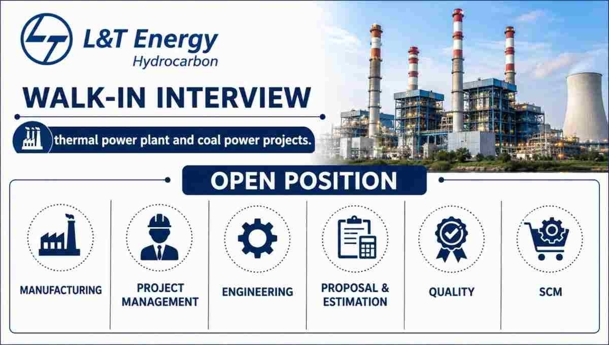 L&T Energy Walk-in Interview 2026