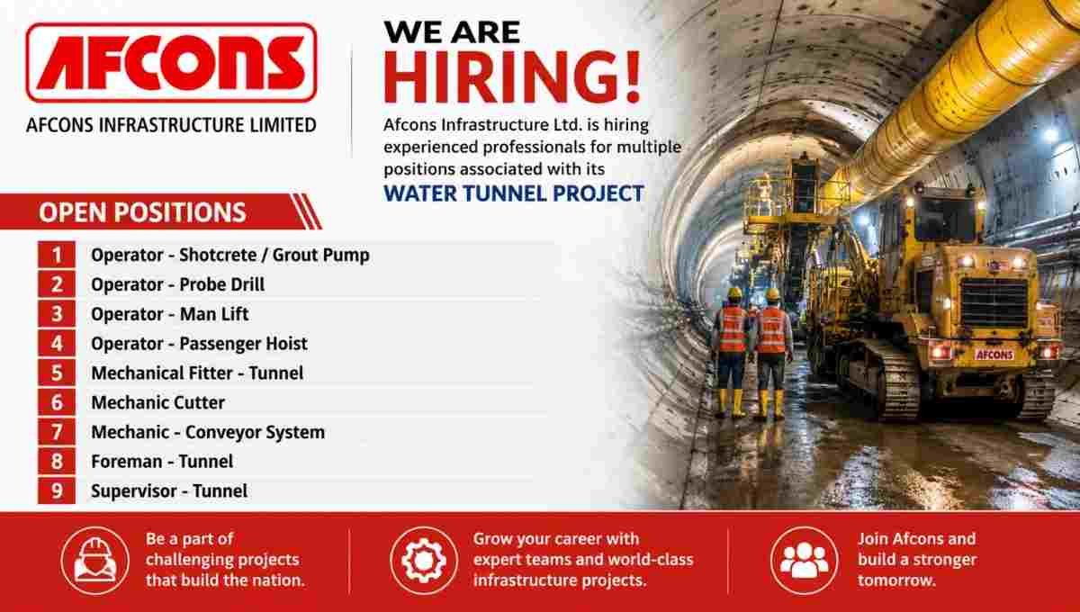 Afcons Infrastructure Vacancy 2026