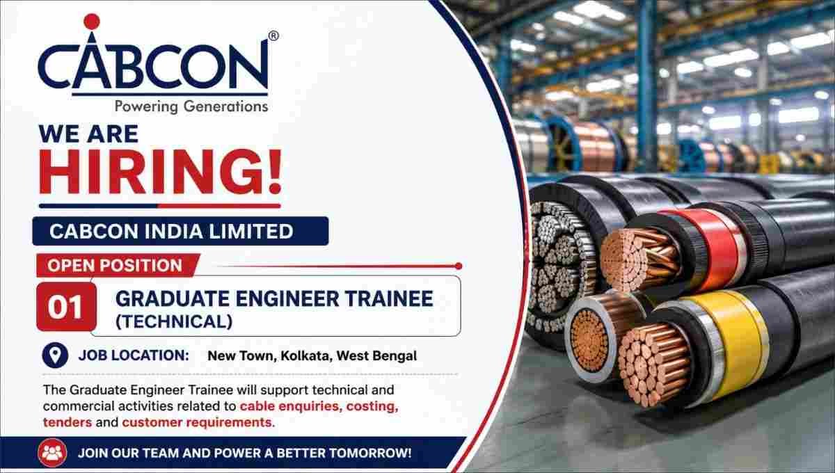 Cabcon India Limited Recruitment 2026
