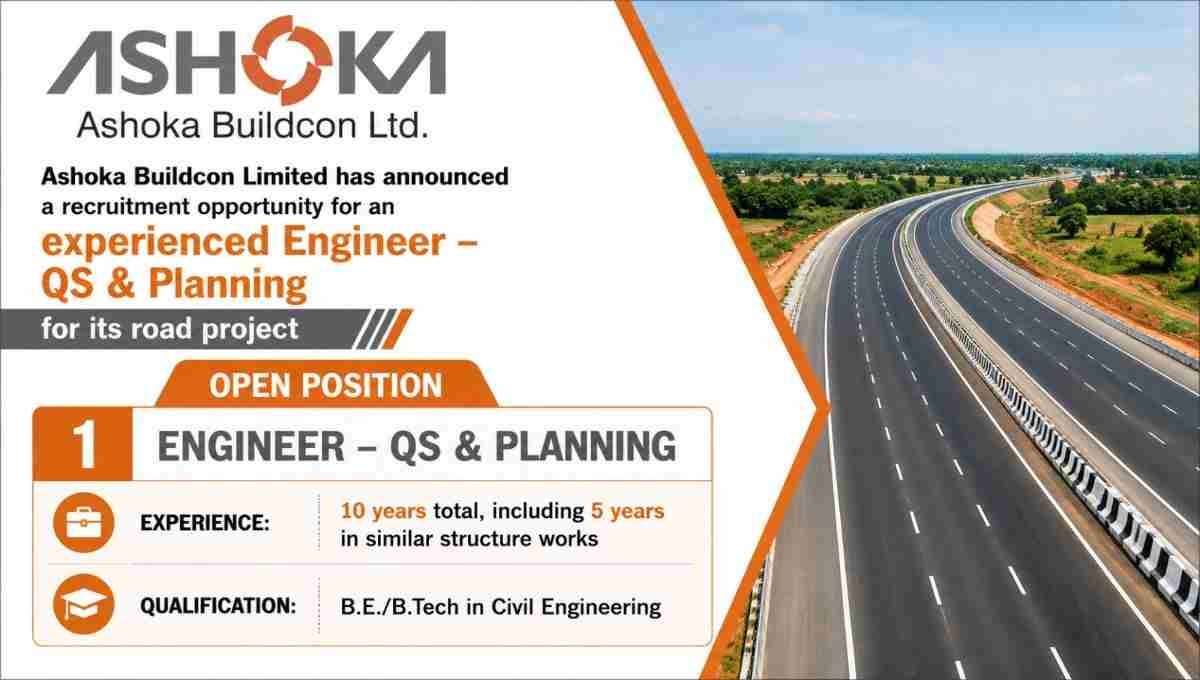 Ashoka Buildcon Vacancy 2026
