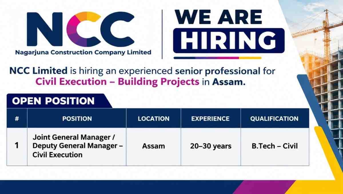 NCC Limited Recruitment 2026