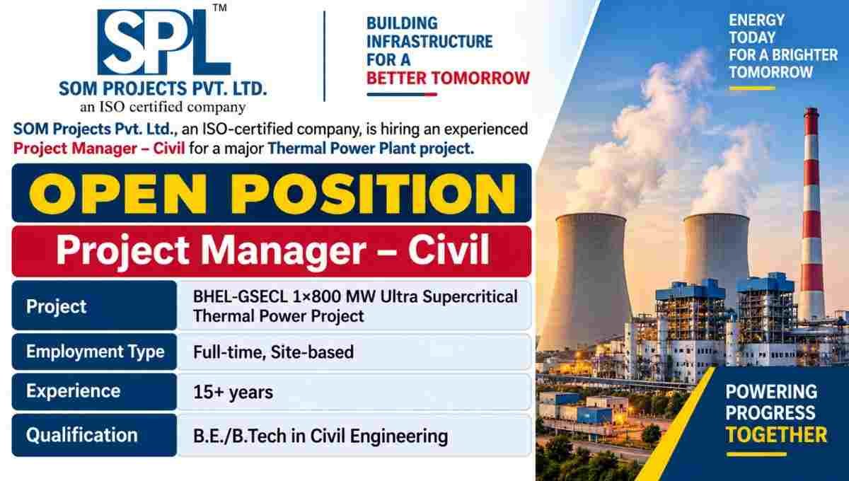 SOM Projects Recruitment 2026 | Latest Thermal Power Project