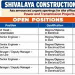 Shivalaya Construction Vacancy 2026 – Power & Transmission Project