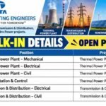 Tata Consulting Walk-In Drive 2026 | Thermal Power Plant & Hydro Power projects