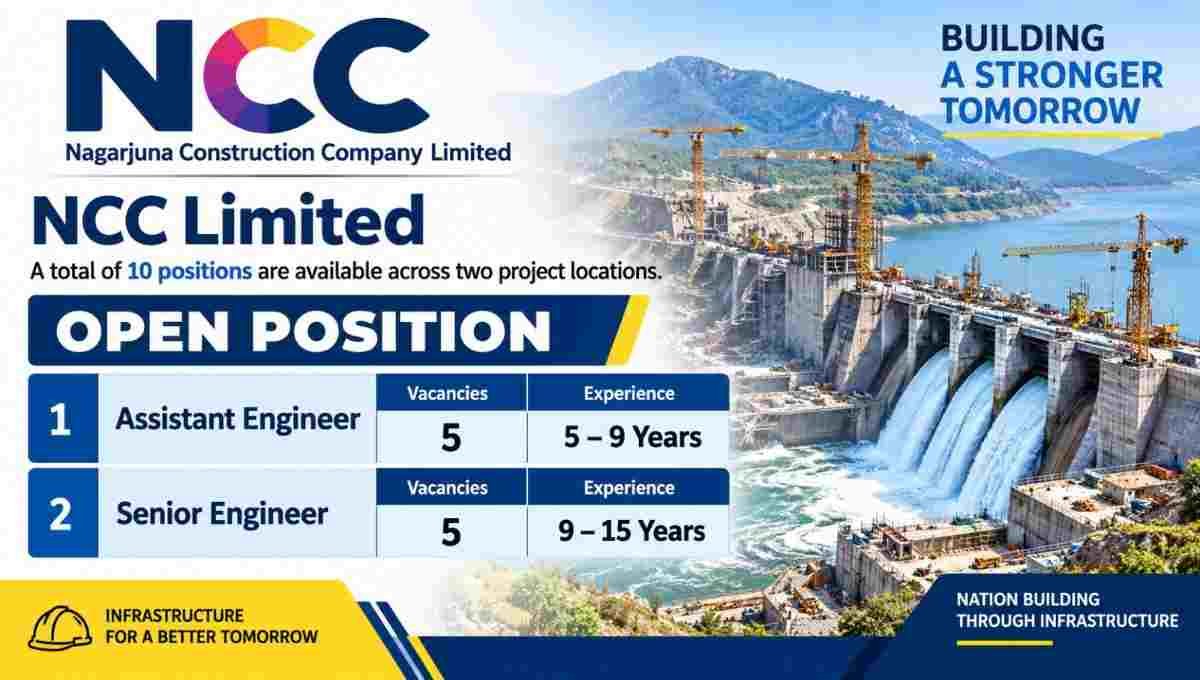 NCC Dam Project Recruitment 2026