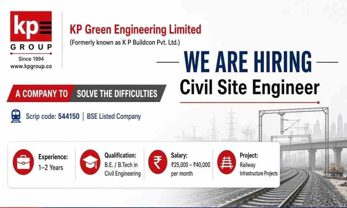 KP Green Engineering Recruitment 2026 | Ongoing Railway Infrastructure Projects