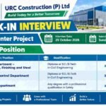 URC Construction Walk-In Interview 2026 | for Civil, Quality and Safety Jobs | Apply Now